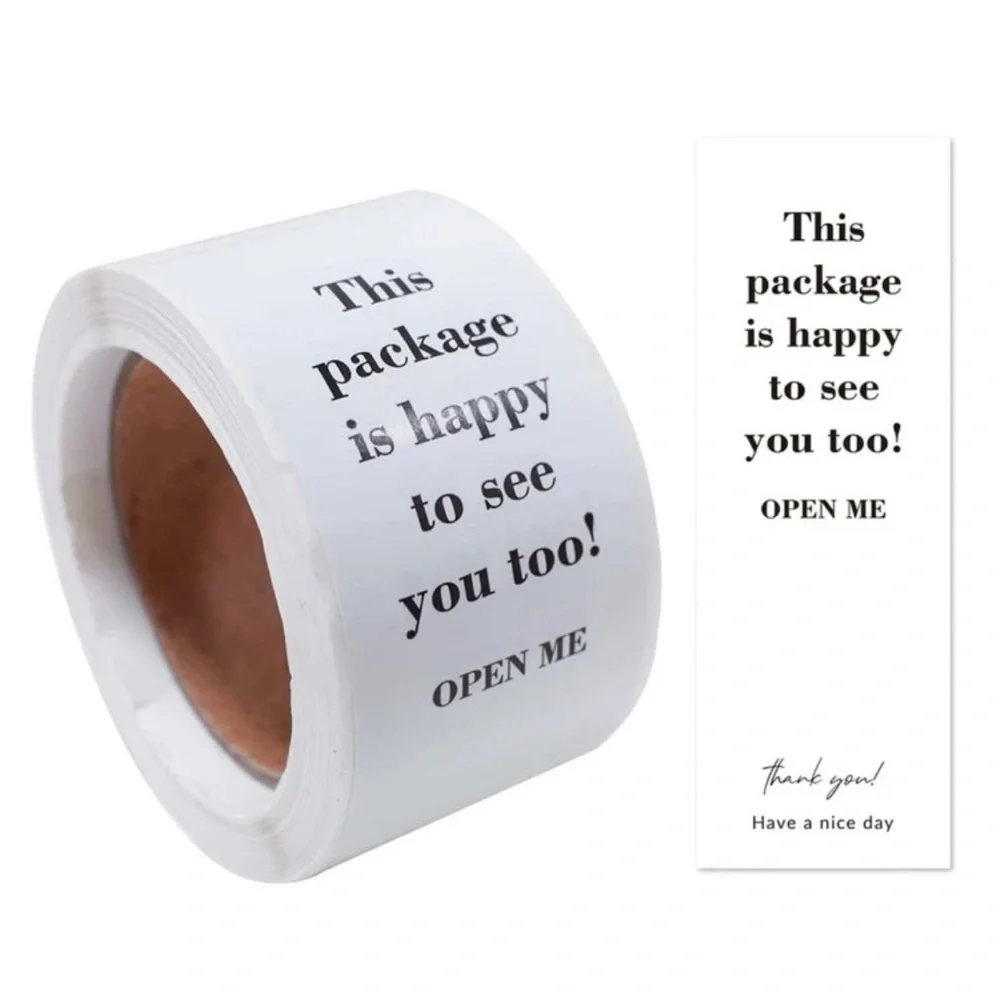 1roll/100pcs Thank You Sticker Sealing Stickers